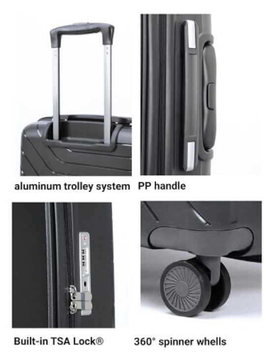 Nautica Large Hard Black Suitcase Nautica Large Hard Black Suitcase