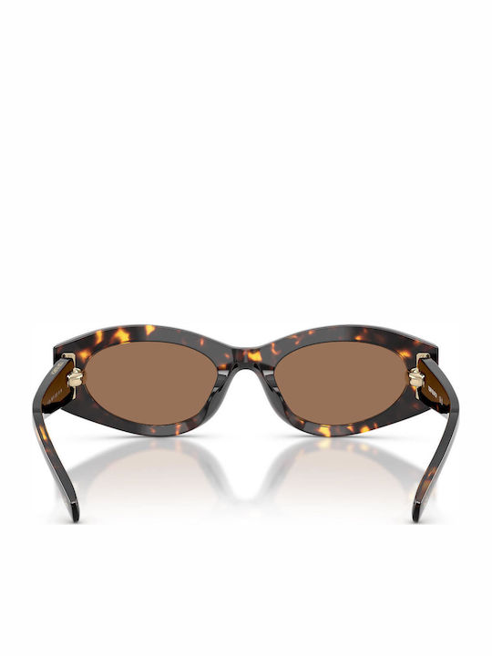 Tory Burch Damen Sonnenbrille mit Braun Schildkröte Kunststoff Gestell und Braun Linse TY7222U-198173