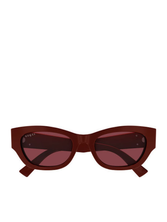 Gucci Feminini Ochelari de soare cu Burgundy Cadru și Roșu Lentilă GG1954SA 003