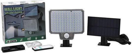 Wall Mounted Solar Light Cold White 6500K with Motion Sensor, Photocell and Remote Control IP65 17cmx15cmx5cmcm
