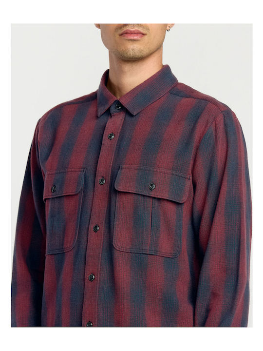Shadowstone Langärmlig Flanell Hemd Geprüft Navy