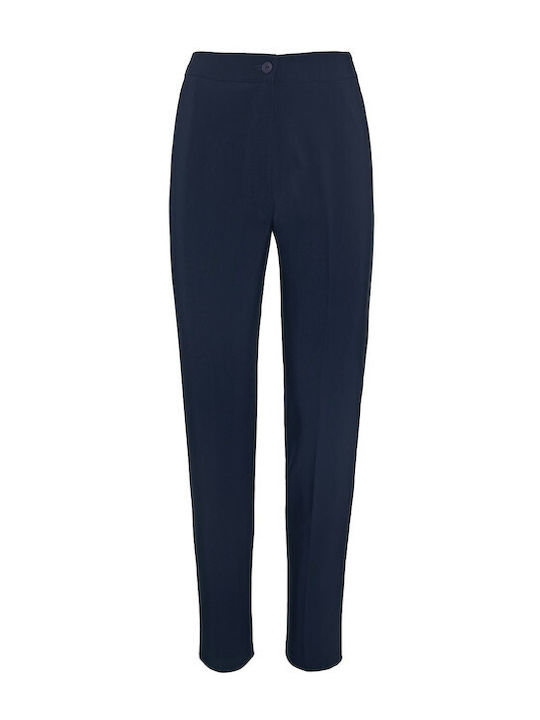 Дамско Текстил Панталон с Ластик Dark Blue