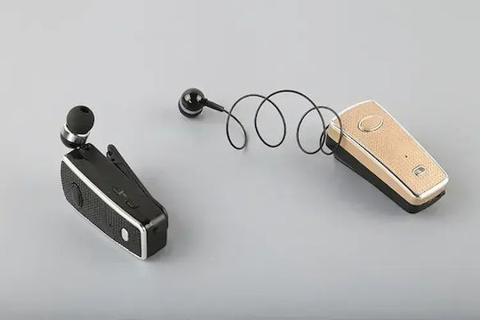 AKZ-Q2 In-ear Bluetooth Handsfree Ακουστικό Πέτου Χρυσό
