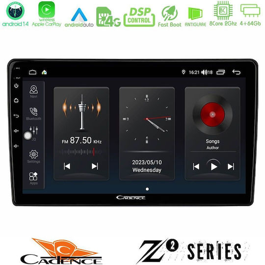 Bizzar Ηχοσύστημα Αυτοκινήτου για Peugeot 308 / RCZ 2009-2015 (Bluetooth/USB/WiFi/GPS/Apple-Carplay/Android-Auto) με Οθόνη Αφής 9"