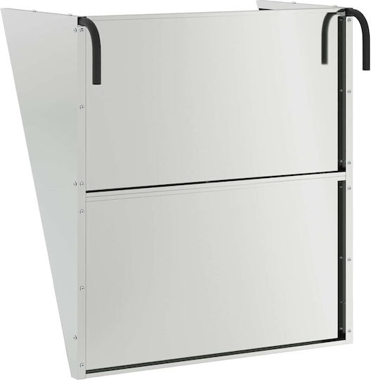 Vidaxl Hängender Heubfutterspender Silber 61 X 33 X 66 cm