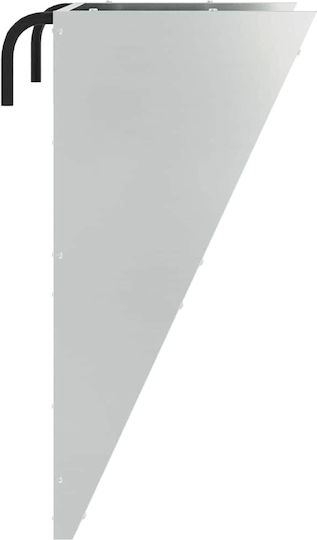 Vidaxl Hängender Heubfutterspender Silber 61 X 33 X 66 cm