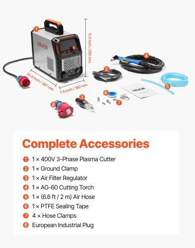 Vevor Плазмено Рязане Inverter 60Спецификация