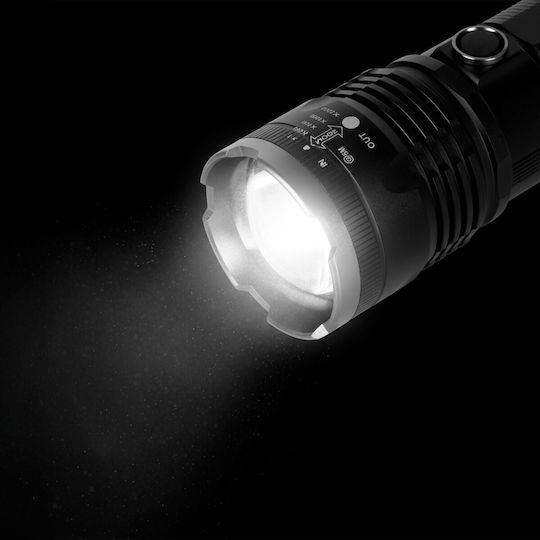 Rebel Rechargeable Flashlight LED IP65 with Maximum Brightness 2000lm