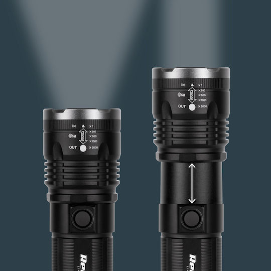 Rebel Rechargeable Flashlight LED IP65 with Maximum Brightness 2000lm