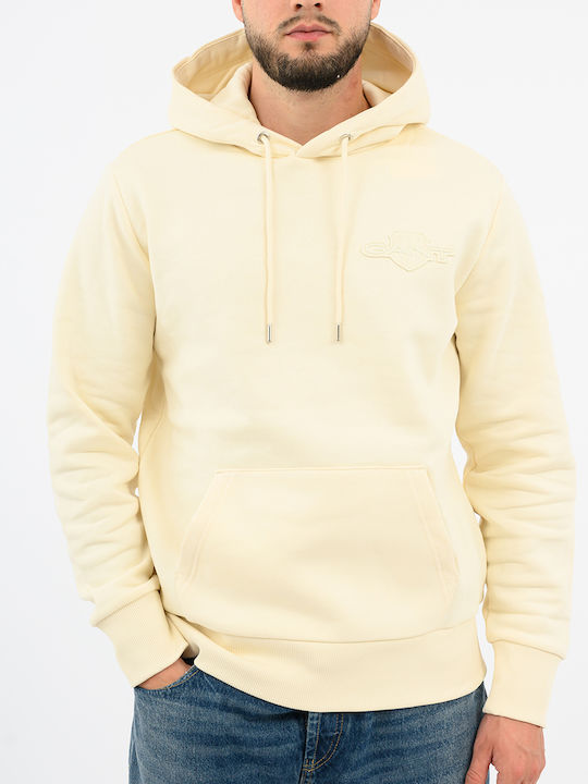 Shield Sweatshirt with Hood Cream