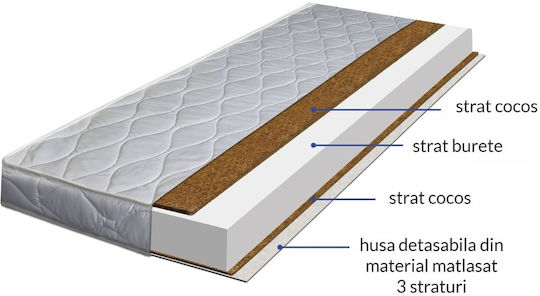 Kidizi Ortopedic Saltea Pentru Patut cu Nucă de cocos 60cmx120cmx9cm