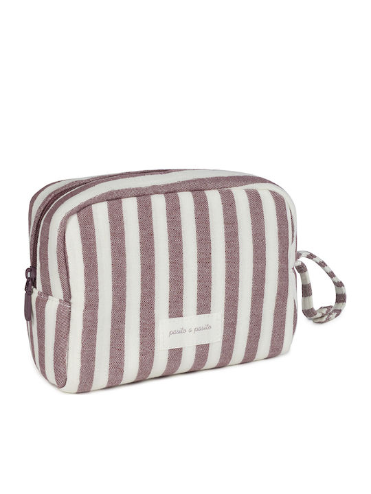 Pasito A Pasito Kulturbeutel Kosmetiktasche Cherry Strips Gestreift