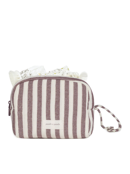 Pasito A Pasito Kulturbeutel Kosmetiktasche Cherry Strips Gestreift