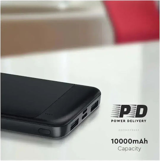 KLGO KP-72 Power Bank 10000mAh με 2 Θύρες USB-A Μαύρο
