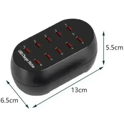 Andowl Βάση Φόρτισης με 12 Θύρες USB-A 60W σε Μαύρο χρώμα (Q-CD12P)