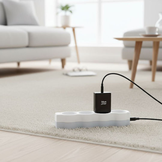 Blue Star Φορτιστής Χωρίς Καλώδιο με Θύρα USB-C 35W Power Delivery / Quick Charge 4.0 Μαύρος (TFB-TC-35WPD)