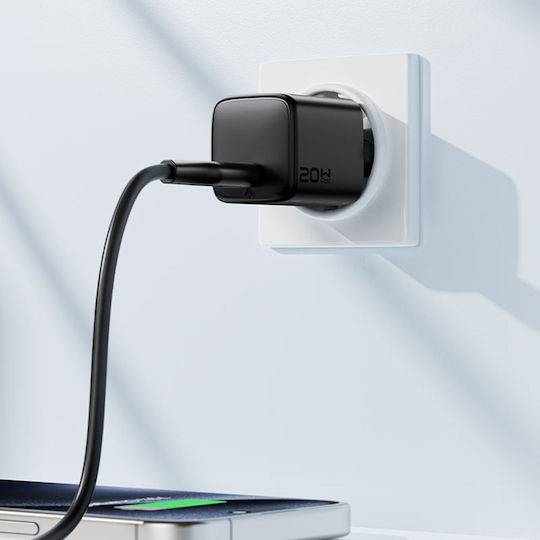 Acefast Φορτιστής Χωρίς Καλώδιο GaN με Θύρα USB-C 20W Power Delivery Μαύρος (A117)