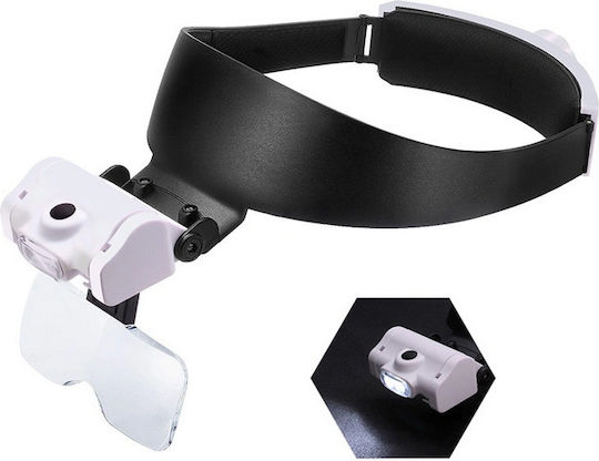 Verk Group Lupa Profesională de Cap cu 2 LED-uri 5 Lentile de Schimb 5907451344354