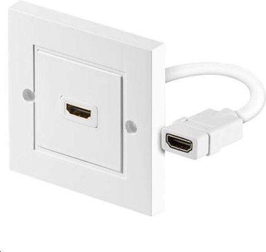 Microconnect Гнездо HDMI в Бял цвят HDMWALL1