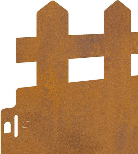 vidaXL Metal Garden Border in Brown Color 1.03m x 22cm