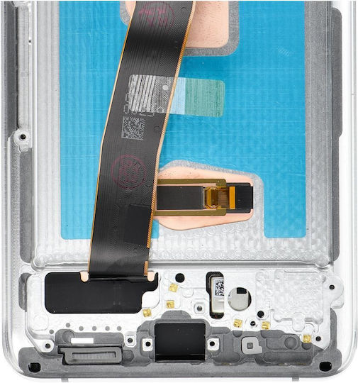 Екран Display със Сензорен Механизъм и Рамка за SAMSUNG S20 Ултра (Бял)