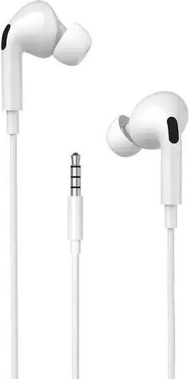Andowl Q-E90 In-ear Handsfree με Βύσμα 3.5mm Ασημί