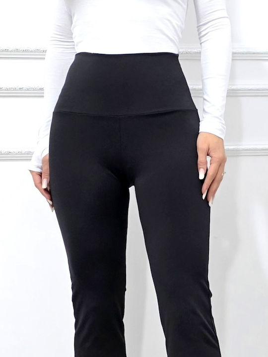 Talie înaltă Pantaloni de Trening cu pantaloni evazati Negru