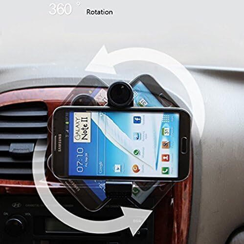 Car Mobile Mount with Adjustable Hooks Black