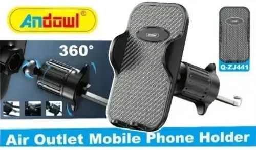 Andowl Qzj441 Car Mobile Mount with Adjustable Hooks Black