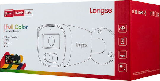 Longse BMSC-2FCV2RC-28PMTF IP Überwachungskamera Full HD 1080p Wasserdicht mit Mikrofon und Objektiv 2.8mm
