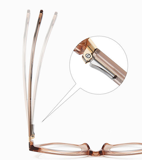 Techsuit Anti-Blaulichtblockierende Brillen Reflex Pc 2279 Damen Katzenauge Tr90&Metallrahmen Ac Linse Transparentes Braun