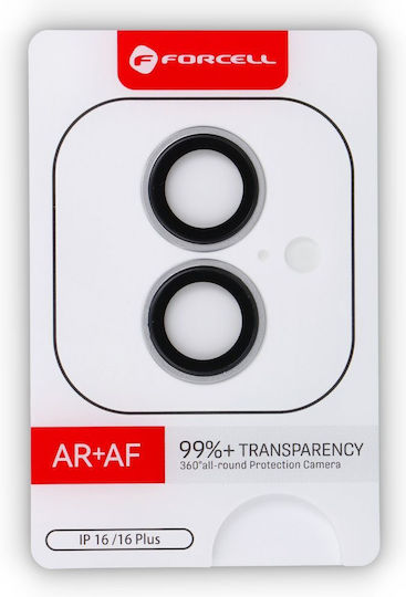 Forcell Протектор за камера Закалено стъкло White за iPhone 16, iPhone 16 Plus