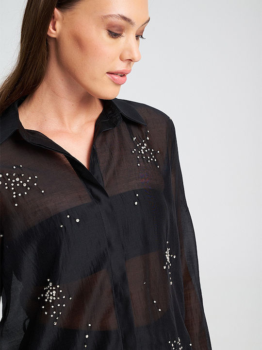 Amarisa Women's Long Sleeve Shirt Black