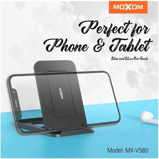 Moxom MX–VS60 Desk Stand for Mobile Phone in Black Colour