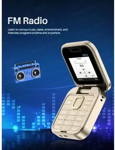 Andowl P9 Pro Dual SIM Мобилен Телефон с Бутони (Английски, Френски, Испански, Португалски, Италиански, Руски, Арабски, Иврит) Златист