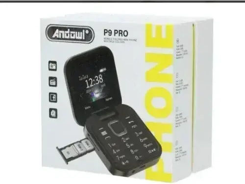 Andowl P9 Pro Dual SIM Мобилен Телефон с Бутони (Английски, Френски, Испански, Португалски, Италиански, Руски, Арабски, Иврит) Златист