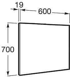 Roca A812331406 Ορθογώνιος από Μοριοσανίδα 60x70cm