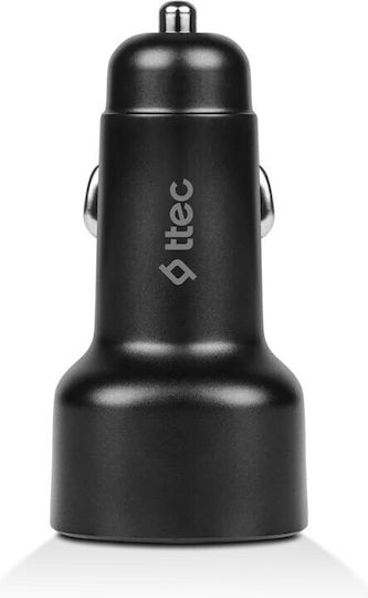 TTEC Φορτιστής Αυτοκινήτου 48W με Θύρες: 1xUSB 1xType-C