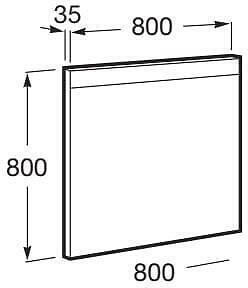 Roca A812258000 Квадратно LED Огледало от Метал 80x80см