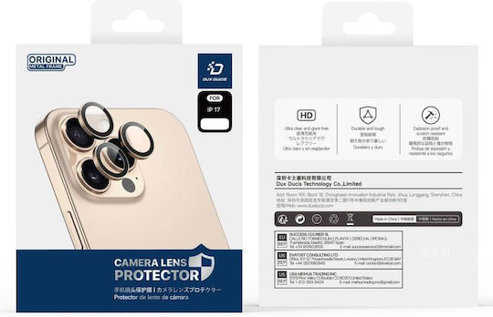 Aluminum Full Face Protective Cover Dux Ducis Camera Lens Apple iPhone 17 Hawk Desert Titanium N69588
