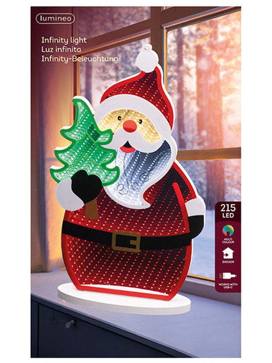 Lumineo Christmas Lighting Infinity Light Santa Claus Tree 215 Leds 39.8cm
