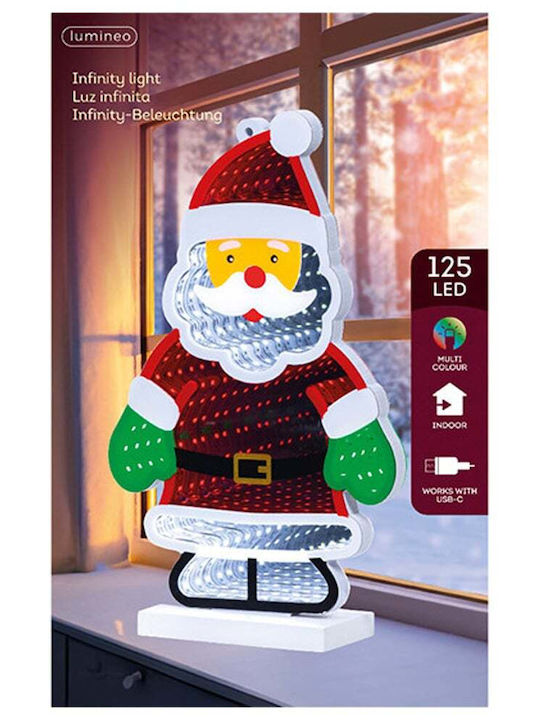 Figurină De Crăciun Iluminată Lumineo Infinity Light Moș Crăciun 125 Leduri 26cm 489927
