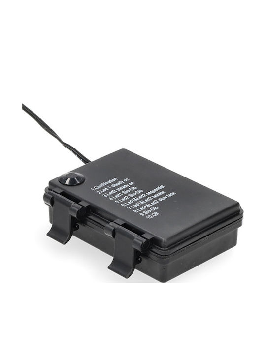 Lampă de Crăciun 123led pe Baterii Extra Cald și Alb Cald 40 Leduri 15cm Negru