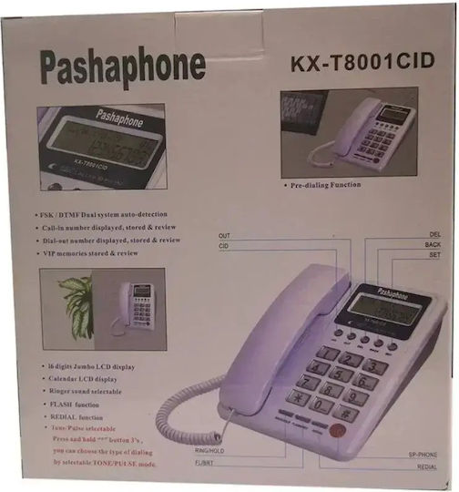 KX-T8001CID Kabelgebundenes Telefon Büro Weiß