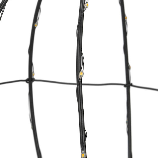 Χριστουγεννιάτικη Λάμπα 123led Μπαταρίας Extra Warm & Warm White 50 Leds 20cm Black