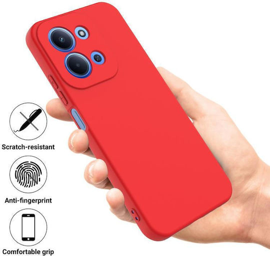 Umschlag Rückseite Silikon Wasserdicht Rot (Poco C85)