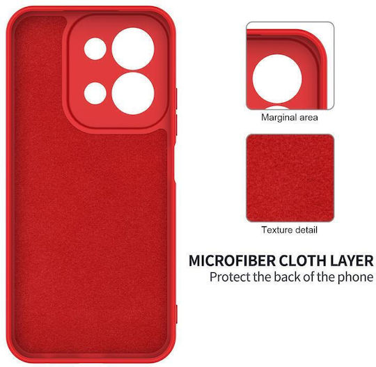 Umschlag Rückseite Silikon Wasserdicht Rot (Poco C85)