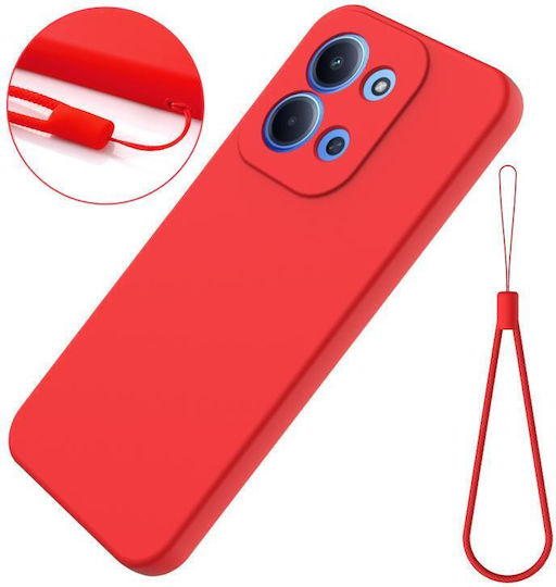 Umschlag Rückseite Silikon Wasserdicht Rot (Poco C85)