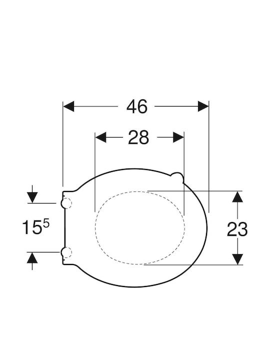 Geberit Capac WC Plastic Alb