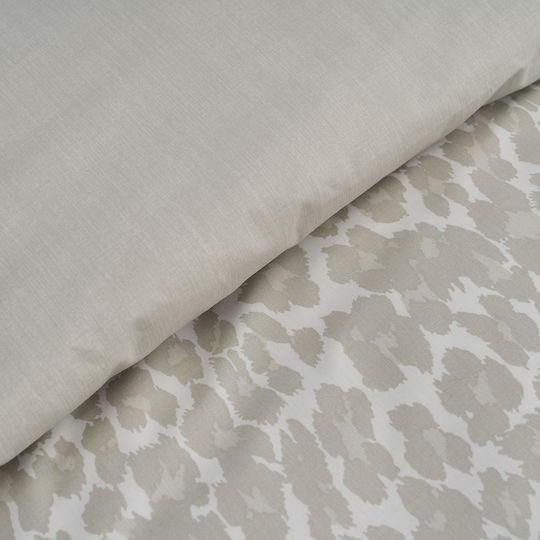 Charalambidis Textiles Leopar Σετ Σεντόνια Υπέρδιπλα 240x260εκ. Μπεζ (4τμχ)